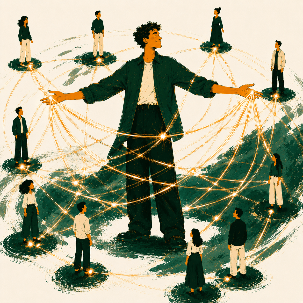 Ilustração do arquétipo O Conector