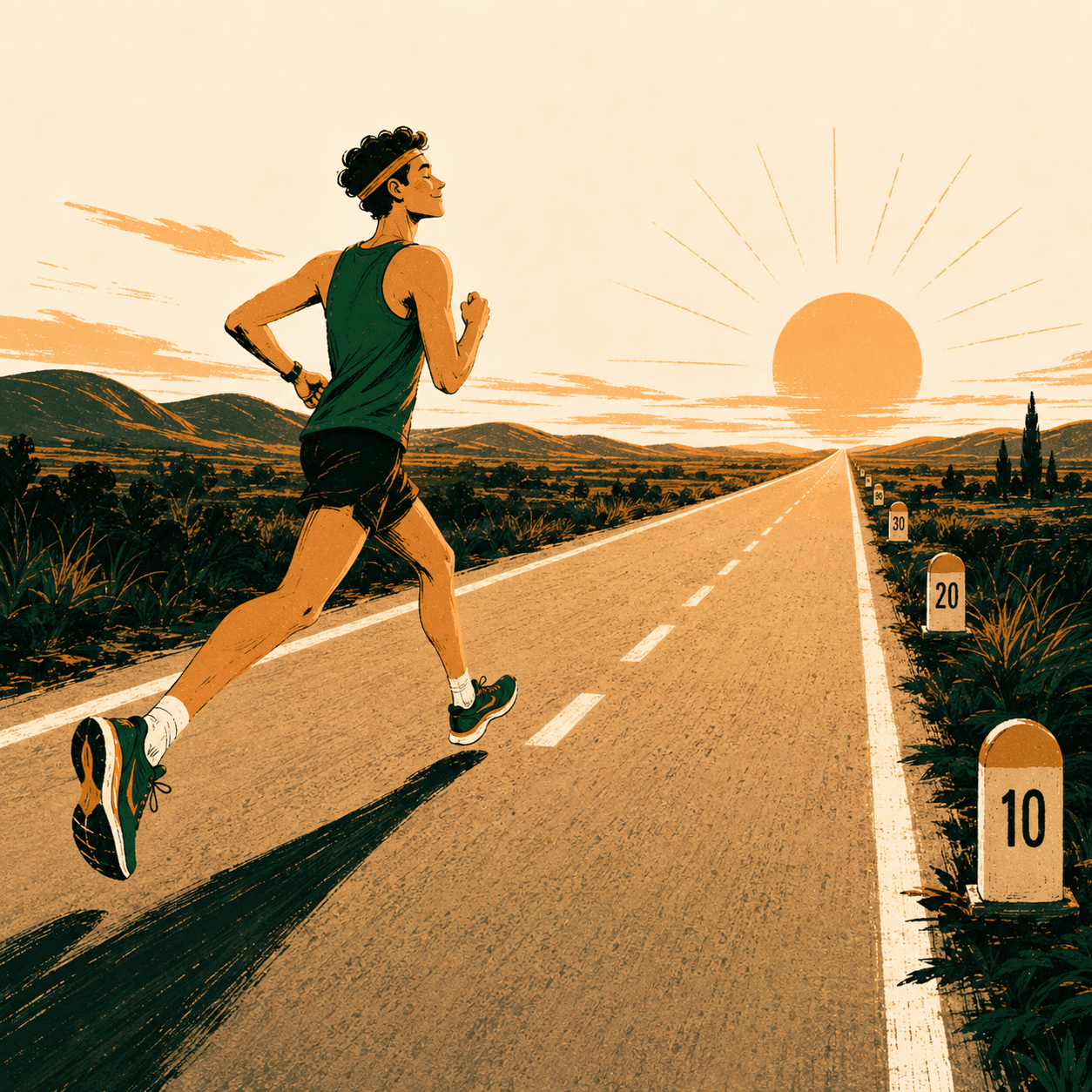 Ilustração do arquétipo O Maratonista